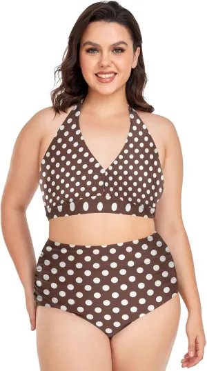 Women's Two Piece Swimsuits High Waisted Strapless Bikini Sets Women Swimsuit Plus Size Bikini Set