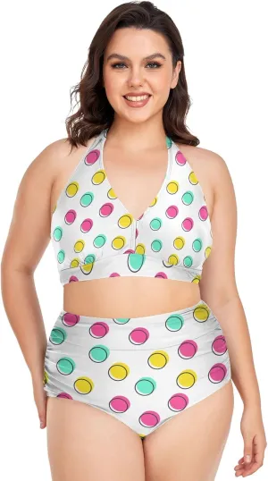 Women's Two Piece Swimsuits High Waisted Strapless Bikini Sets Women Swimsuit Plus Size Bikini Set