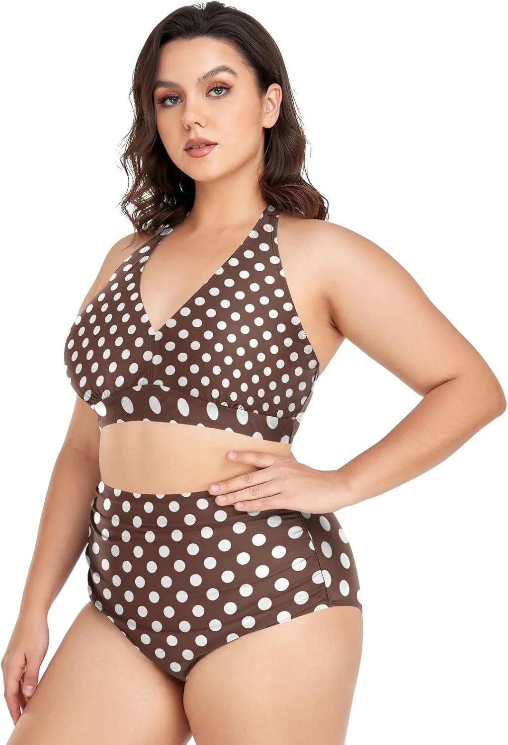 Women's Two Piece Swimsuits High Waisted Strapless Bikini Sets Women Swimsuit Plus Size Bikini Set