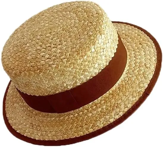 Women's Wide Brim Straw Hat Flat Top Ladies Travel Holiday Casual Beach Hats