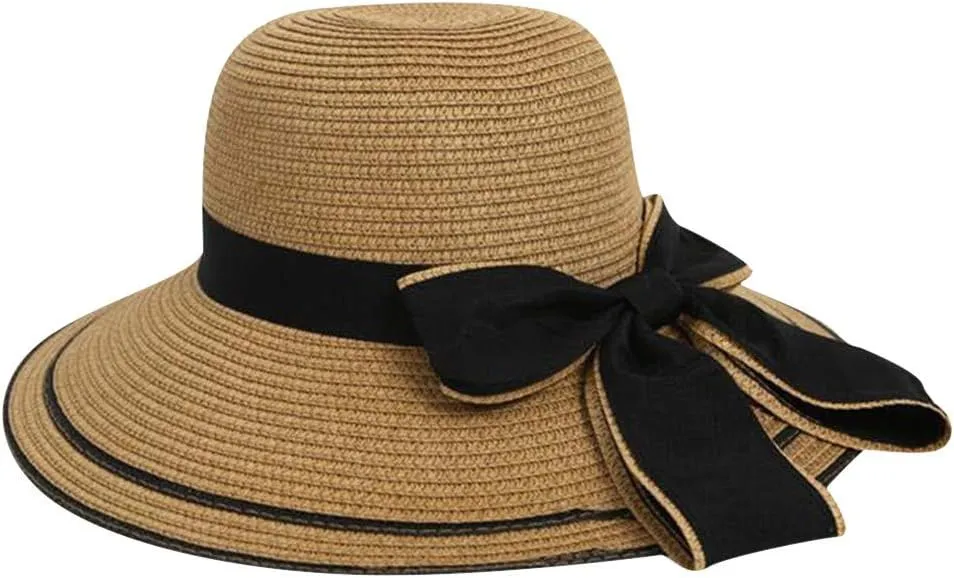 Women's Wide Brim Straw Sun Hat Big Floppy Foldable Roll Up Cap Summer Trendy Boho Beach Hat Fishman Bucket Hat