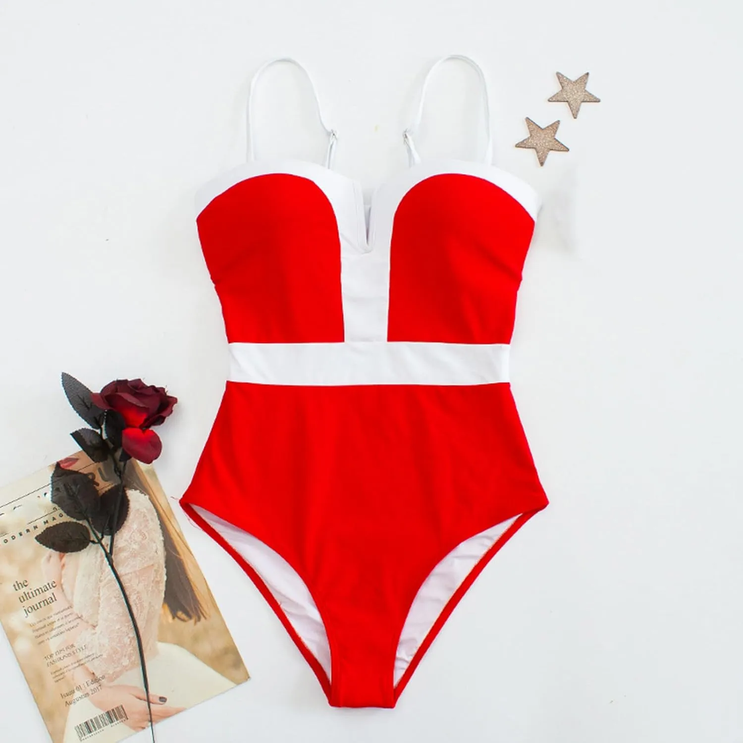 yardsong Bathing Suit for Women One Piece Modest Swimsuits Adjustable Spaghetti Straps Backless Tummy Control Swimwear